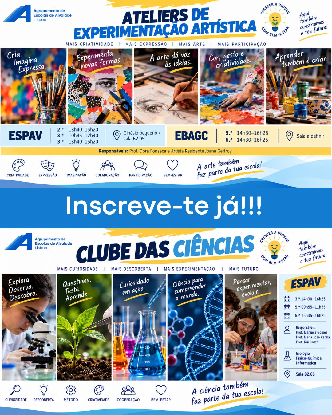 inscrições nas atividades